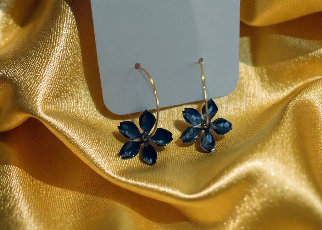 Emerald Petal Earrings