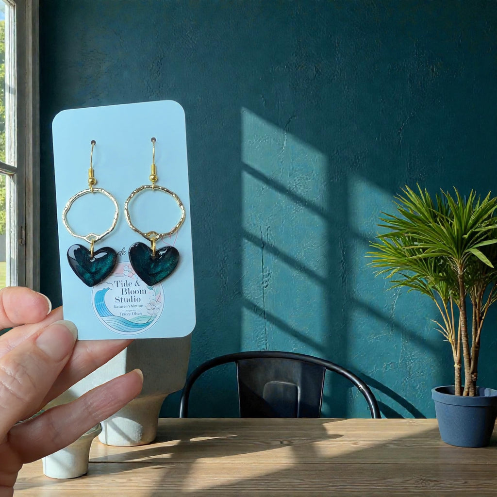 Emerald Drop Hearts