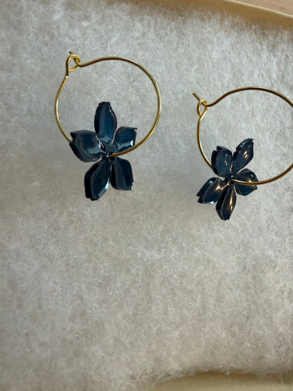 Emerald Petal Earrings