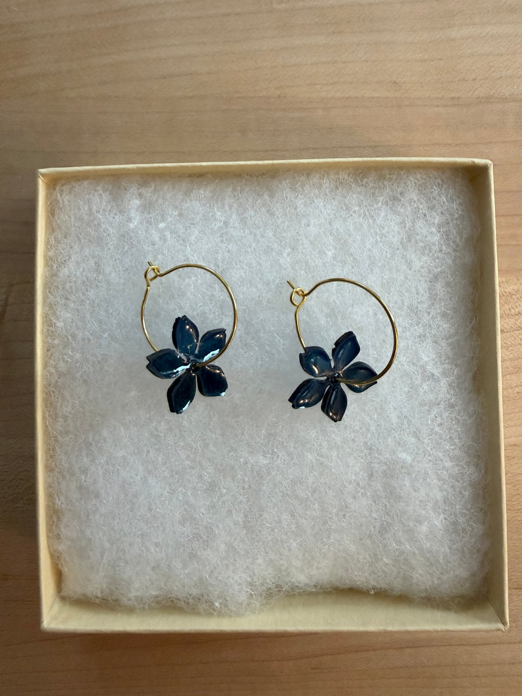 Emerald Petal Earrings