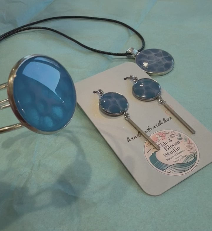 Ocean Earrings, Bracelet & Pendant Set