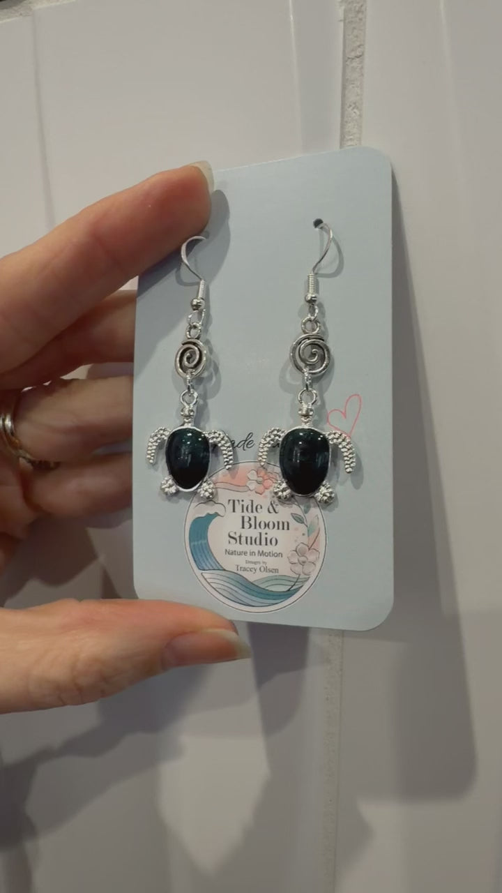 Emerald Green Turtle Dangles