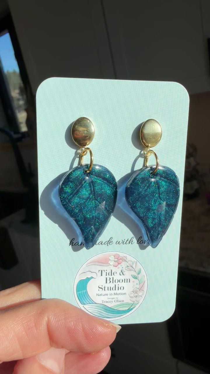 Emerald Leaf Dangles